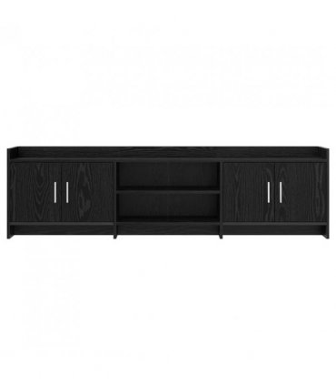 vidaXL TV Cabinet 168 x 33 x 47 cm Black Oak Engineered Wood
