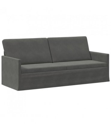 vidaXL 3 Seater Sofa Dark Grey 190 x 81 x 82 cm Corduroy Fabric