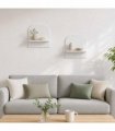 vidaXL Wall Shelf 2 pcs White 41 x 13.5 x 37.5 cm Engineered Wood