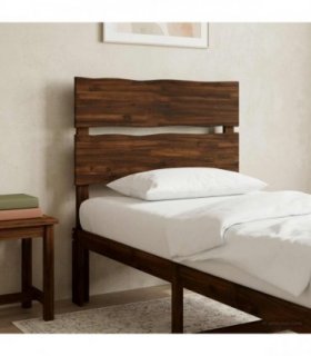 vidaXL Live Edge Headboard ROSTOCK Dark Brown 90 cm Solid Acacia Wood