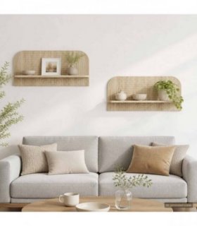 vidaXL Wall Shelf 2 pcs Sonoma Oak 80.5 x 13.5 x 37.5 cm