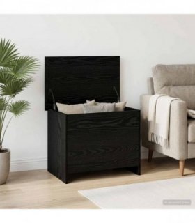 vidaXL Storage Chest Black Oak 60 x 40 x 50 cm Engineered Wood