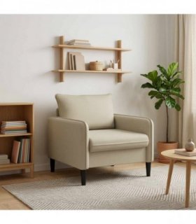vidaXL XL Armchair Sand Velvet