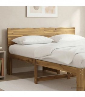 vidaXL Live Edge Headboard ROSTOCK Whitewash 140 cm Solid Acacia Wood