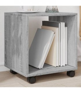 vidaXL Rolling Cabinet Grey Sonoma 37x33x42,5 cm Engineered Wood