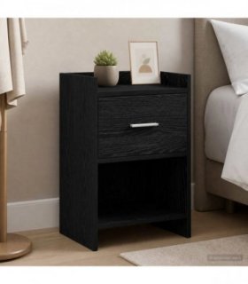 vidaXL Bedside Tables Black Oak 40 x 30 x 60 cm Engineered Wood
