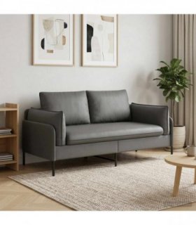 vidaXL 2-Seater Sofa 2-Seater Dark Grey 188 x 81 x 89 cm Velvet