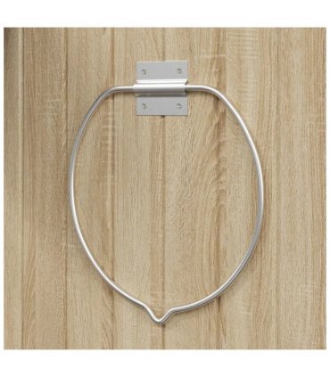 vidaXL Bucket Holder Wall Mounted Silver Steel