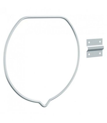 vidaXL Bucket Holder Wall Mounted Silver Steel