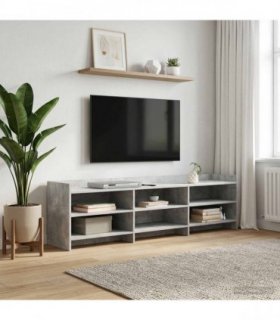 vidaXL TV Cabinet 168 x 33 x 47 cm Concrete Grey Engineered Wood