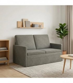 vidaXL 2 Seater Sofa Light Grey 130 x 81 x 82 cm Corduroy Fabric