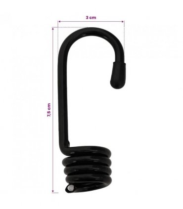 vidaXL Hooks 100 pcs Black 10 mm x 5 cm Steel