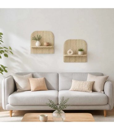 vidaXL Wall Shelf 2 pcs Sonoma Oak 41 x 13.5 x 37.5 cm Engineered Wood