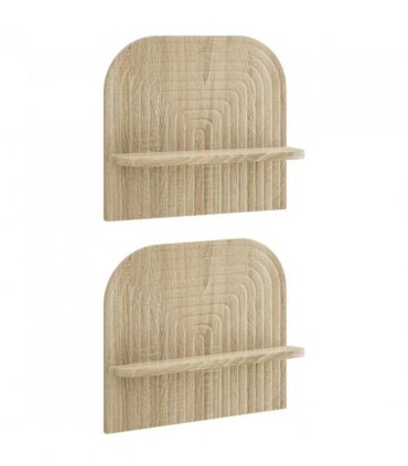 vidaXL Wall Shelf 2 pcs Sonoma Oak 41 x 13.5 x 37.5 cm Engineered Wood