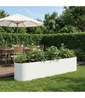 vidaXL Raised Garden Bed White 200 x 40x 40 cm