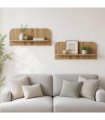 vidaXL Wall Shelf 2 pcs Artisan Oak 102 x 13.5 x 37.5 cm