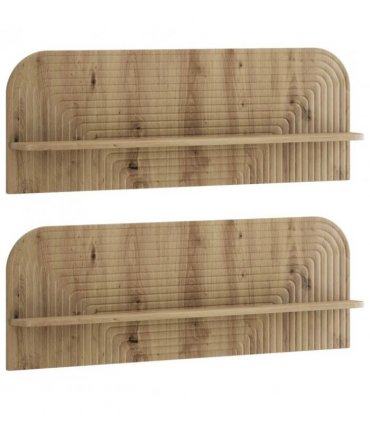 vidaXL Wall Shelf 2 pcs Artisan Oak 102 x 13.5 x 37.5 cm