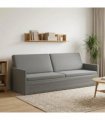vidaXL 3 Seater Sofa Dark Grey 220 x 81 x 82 cm Velvet