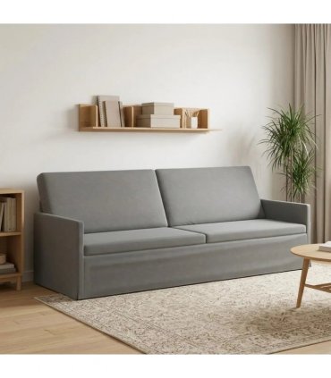 vidaXL 3 Seater Sofa Dark Grey 220 x 81 x 82 cm Velvet