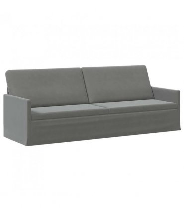 vidaXL 3 Seater Sofa Dark Grey 220 x 81 x 82 cm Velvet