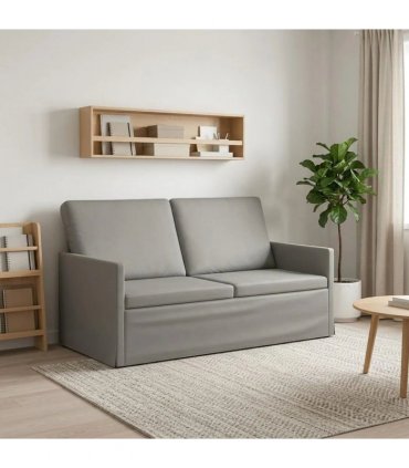 vidaXL 2 Seater Sofa Light Grey 150 x 81 x 82 cm Velvet