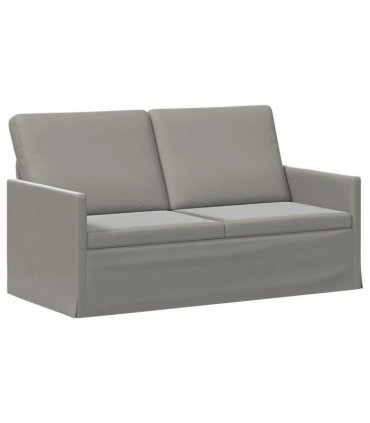 vidaXL 2 Seater Sofa Light Grey 150 x 81 x 82 cm Velvet
