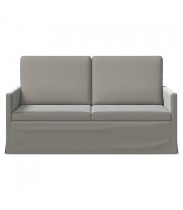 vidaXL 2 Seater Sofa Light Grey 150 x 81 x 82 cm Velvet