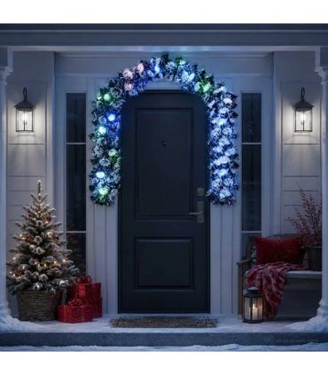 vidaXL Christmas Garland 200 cm 16 LEDs Multicolour PET