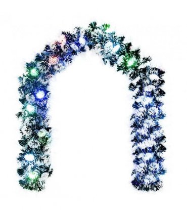 vidaXL Christmas Garland 200 cm 16 LEDs Multicolour PET