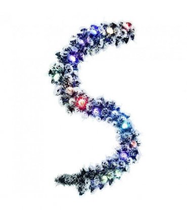 vidaXL Christmas Garland 200 cm 16 LEDs Multicolour PET