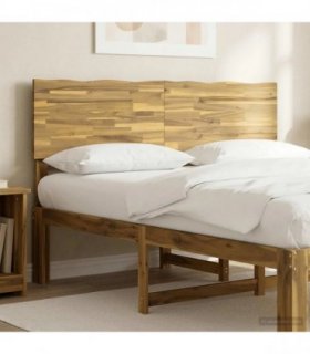 vidaXL Live Edge Headboard ROSTOCK Whitewash 150 cm Solid Acacia Wood