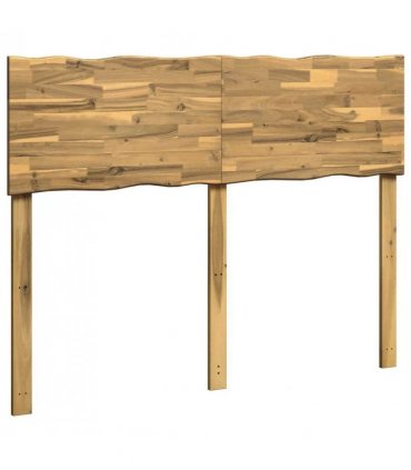 vidaXL Live Edge Headboard ROSTOCK Whitewash 150 cm Solid Acacia Wood