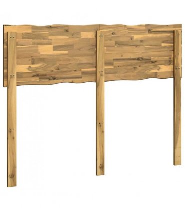 vidaXL Live Edge Headboard ROSTOCK Whitewash 150 cm Solid Acacia Wood