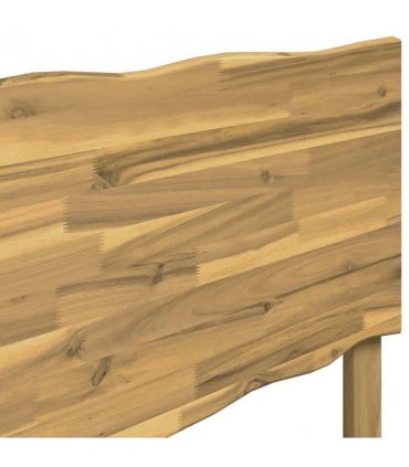 vidaXL Live Edge Headboard ROSTOCK Whitewash 150 cm Solid Acacia Wood