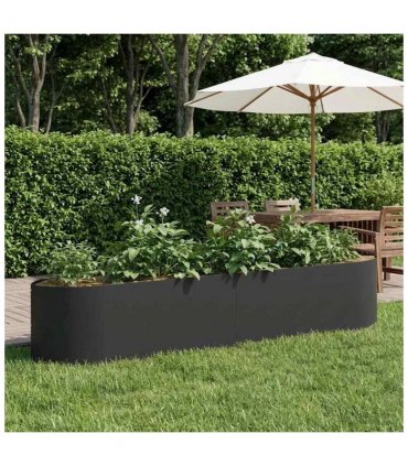 vidaXL Raised Garden Bed Black 220 x 40x 40 cm Steel