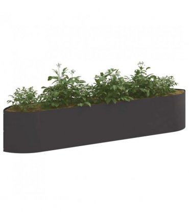vidaXL Raised Garden Bed Black 220 x 40x 40 cm Steel