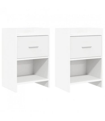 vidaXL Bedside Tables 2 pcs White 40 x 30 x 60 cm Engineered Wood