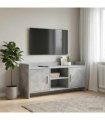 vidaXL TV Cabinet 102 x 33 x 47 cm Concrete Grey Engineered Wood