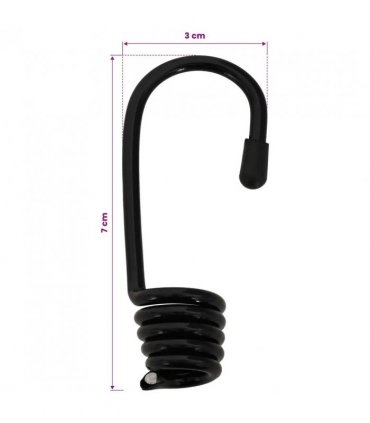 vidaXL Hooks 100 pcs Black 4 mm x 5 cm Steel
