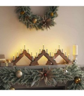 vidaXL Christmas Candle Bridge 3 pcs 7 LEDs Warm White