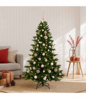 vidaXL Artificial Christmas Tree with Bauble 150 cm 150 LEDs