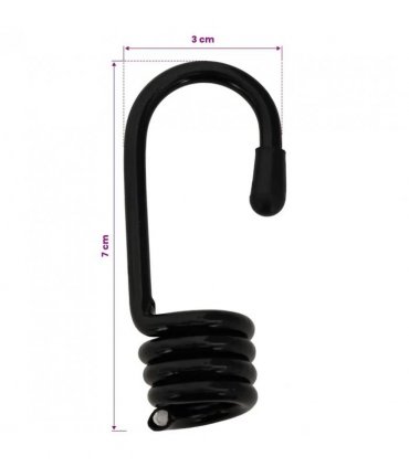 vidaXL Hooks 100 pcs Black 8 mm x 5 cm Steel
