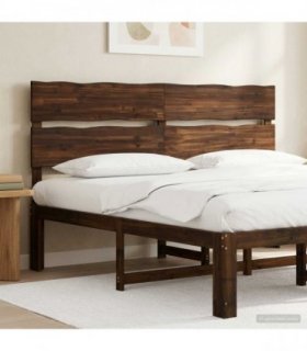 vidaXL Live Edge Headboard ROSTOCK Dark Brown 200 cm Solid Acacia Wood