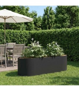 vidaXL Raised Garden Bed Black 140 x 40x 40 cm Steel
