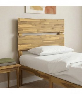 vidaXL Live Edge Headboard ROSTOCK Whitewash 90 cm Solid Acacia Wood