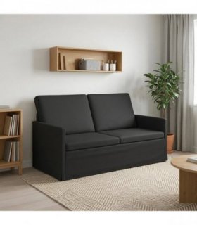 vidaXL 2 Seater Sofa Black 150 x 81 x 82 cm Fabric