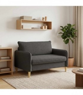 vidaXL XXL Armchair Dark Grey Bouclé