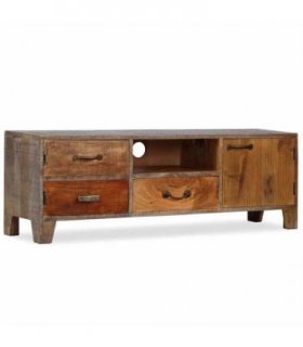 244967 vidaXL TV Cabinet Solid Wood Vintage 118x30x40 cm