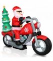 6ft 18W 7 LED Lights Santa Claus Rides Motorcycle Garden Santa Claus Decoration