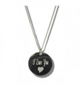 I Love You Disc Necklace & Heart Symbol